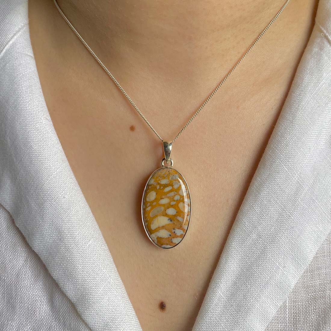 Deerfawn Jasper Pendant-(DFJ-P-19.)